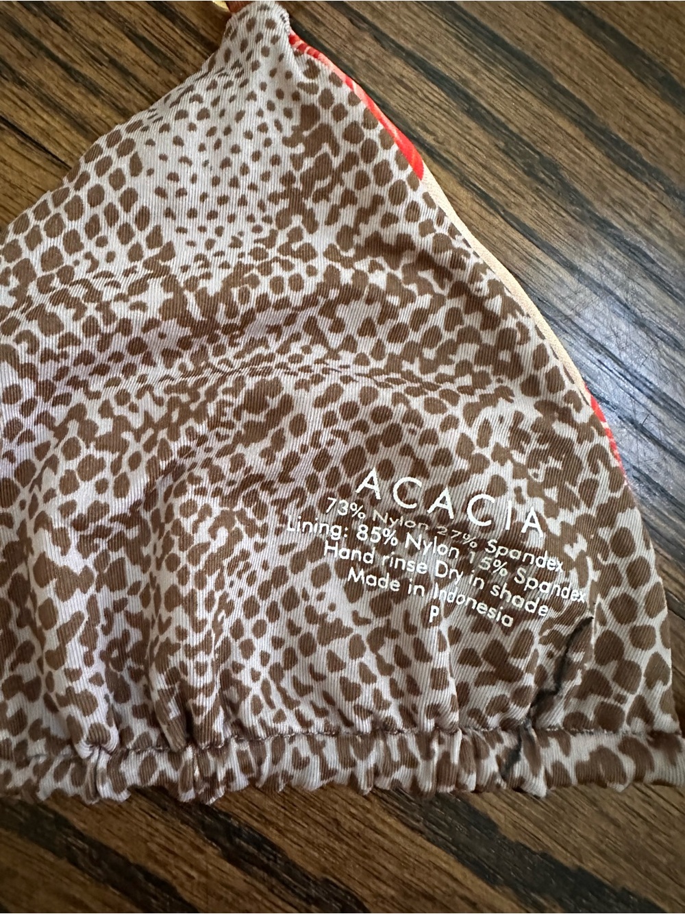 Acacia swimwear Retro Paradise Floral Tie-Side Triangle Bikini small P XS - Picture 9 of 14